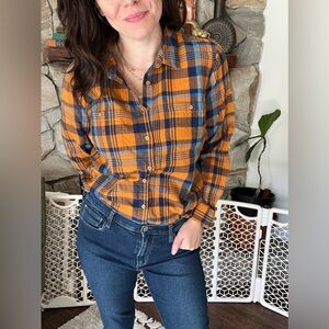 St John’s Bay Orange and blue flannel